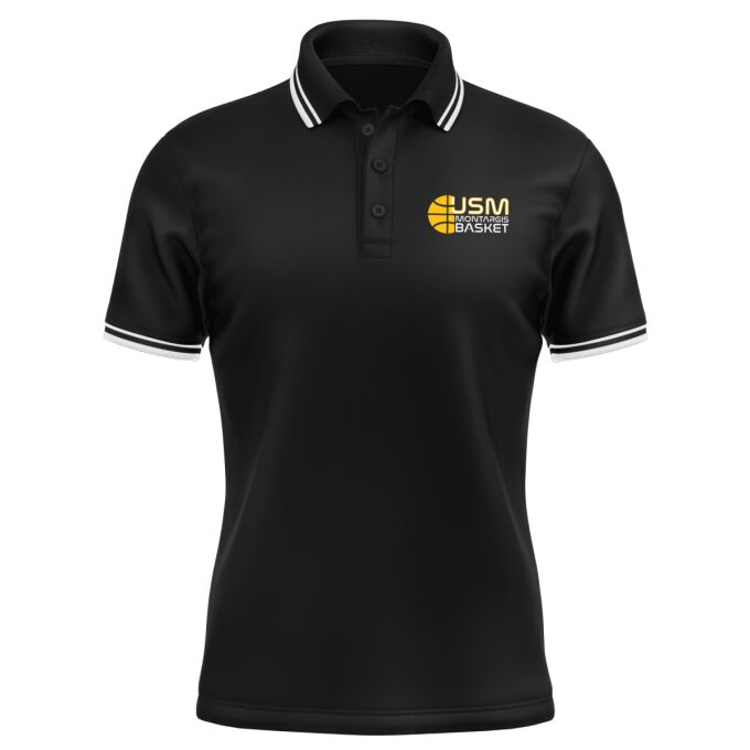 Polo Homme contrasté Bleu Roi USM Montargis Basket