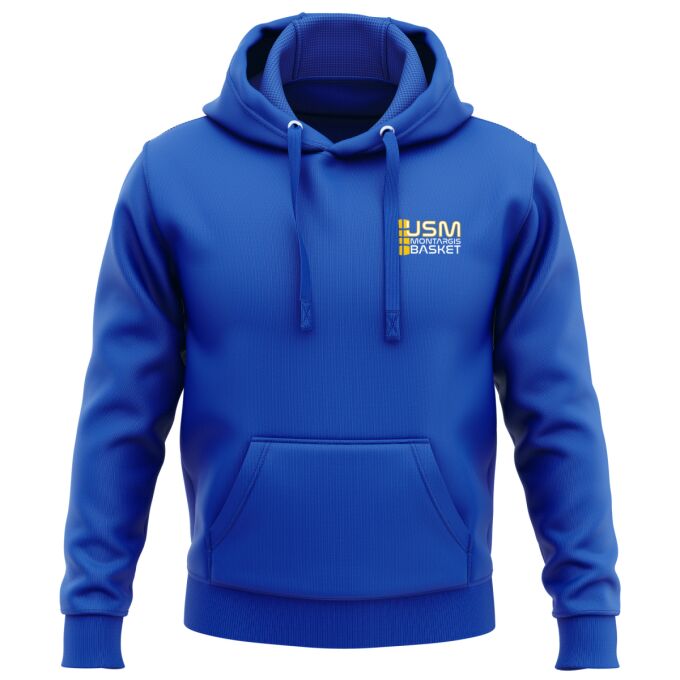 Sweat-Shirt à Capuche DELUXE Bleu Royal USM Montargis Basket