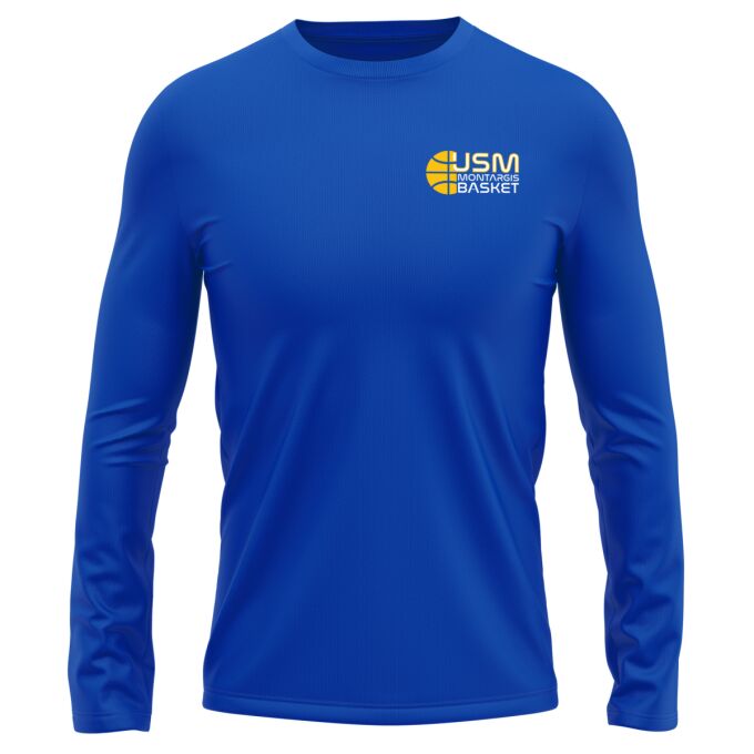 T-Shirt Manches Longues Bleu Roi USM Montargis Basket