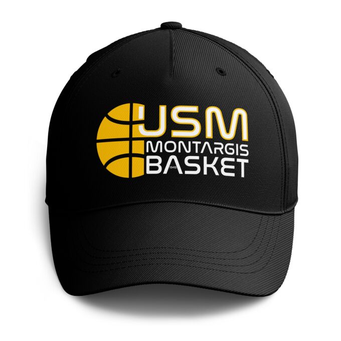 Casquette à visière courbe Noire USM Montargis Basket