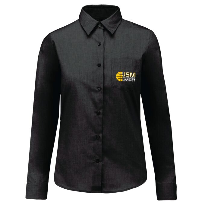 Chemise Femme légère à Manches Longues de qualité supérieure (matériau de personnalisation haut de gamme, imprimé en France)
