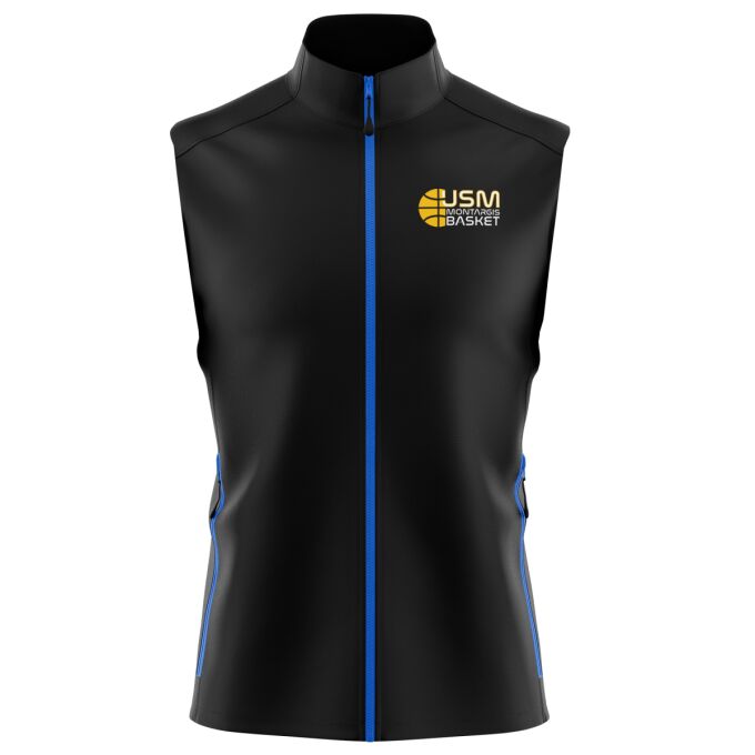 Bodywarmer Softshell Bleu USM Montargis Basket