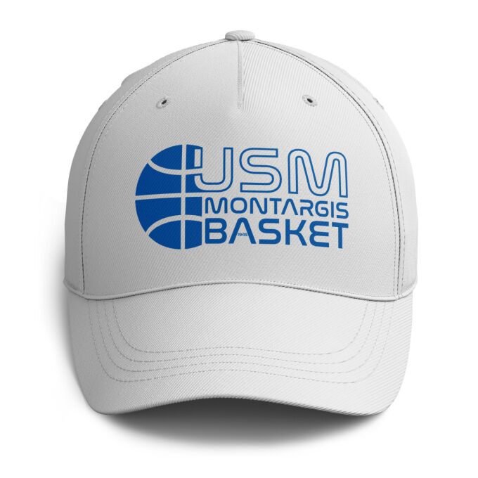 Casquette à visière courbe Blanche USM Montargis Basket