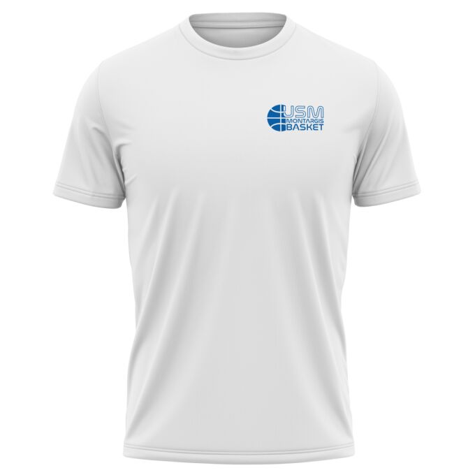 T-Shirt Homme Blanc USM Montargis Basket