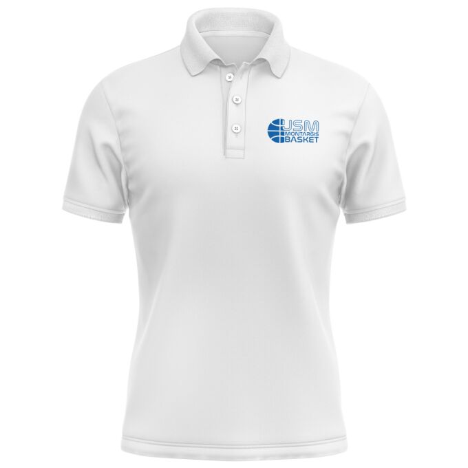 Polo Homme Blanc USM Montargis Basket