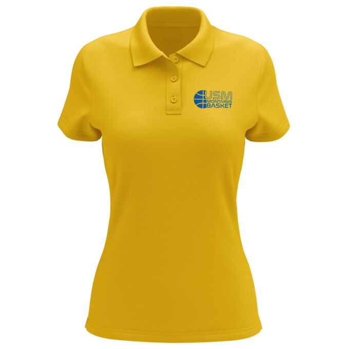 Polo Femme Jaune USM Montargis Basket